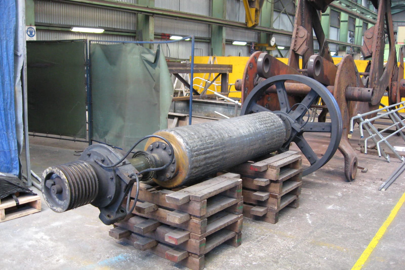 Large machined roll in the AGI Engineering workshop